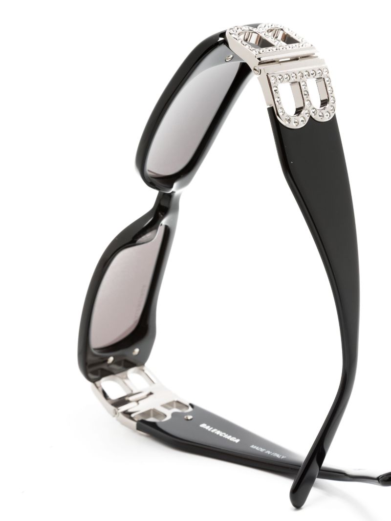 Black Dinasty Rectangle-frame Sunglasses