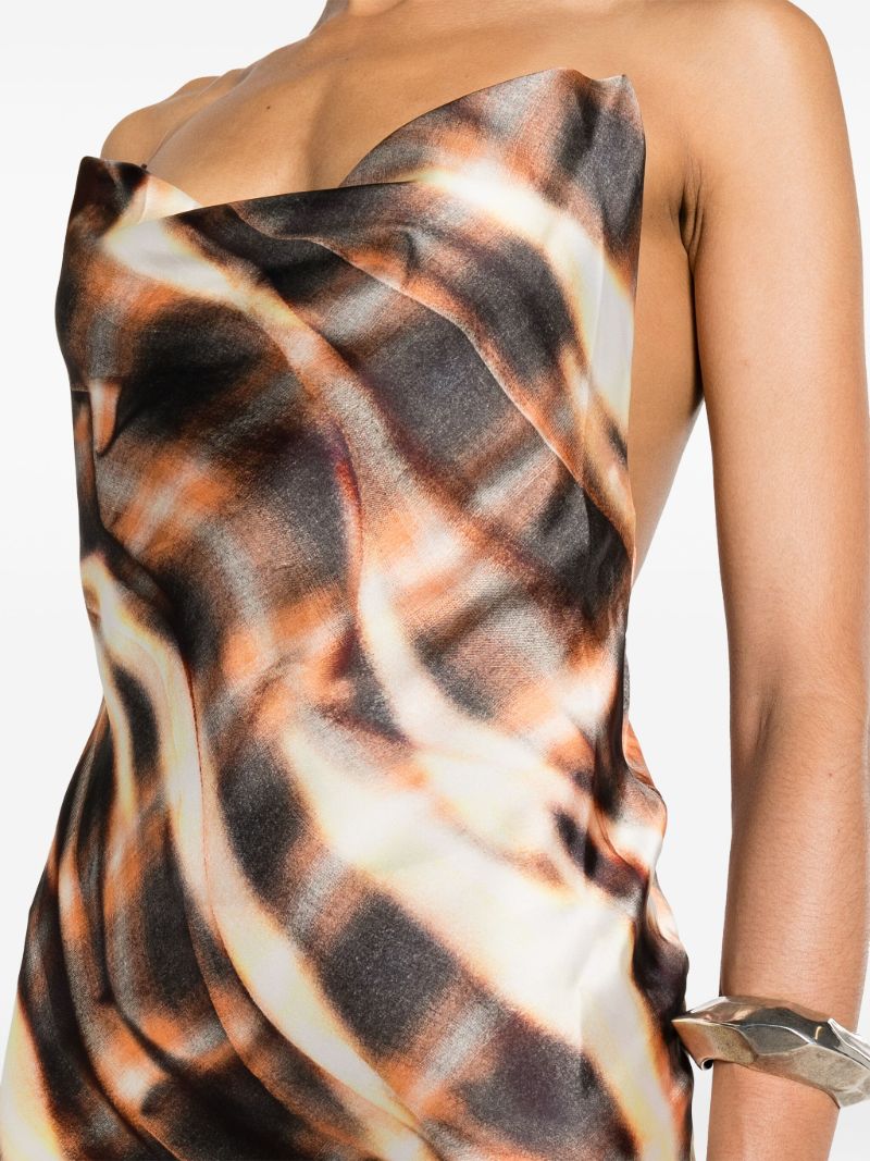 Brown Tie-dye Gown