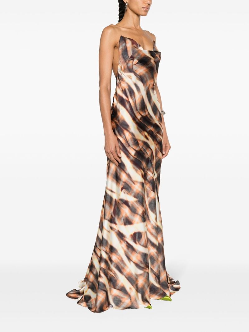 Brown Tie-dye Gown