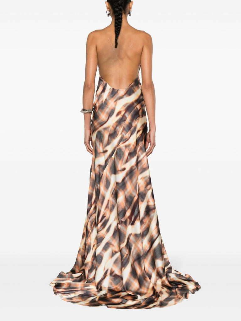 Brown Tie-dye Gown