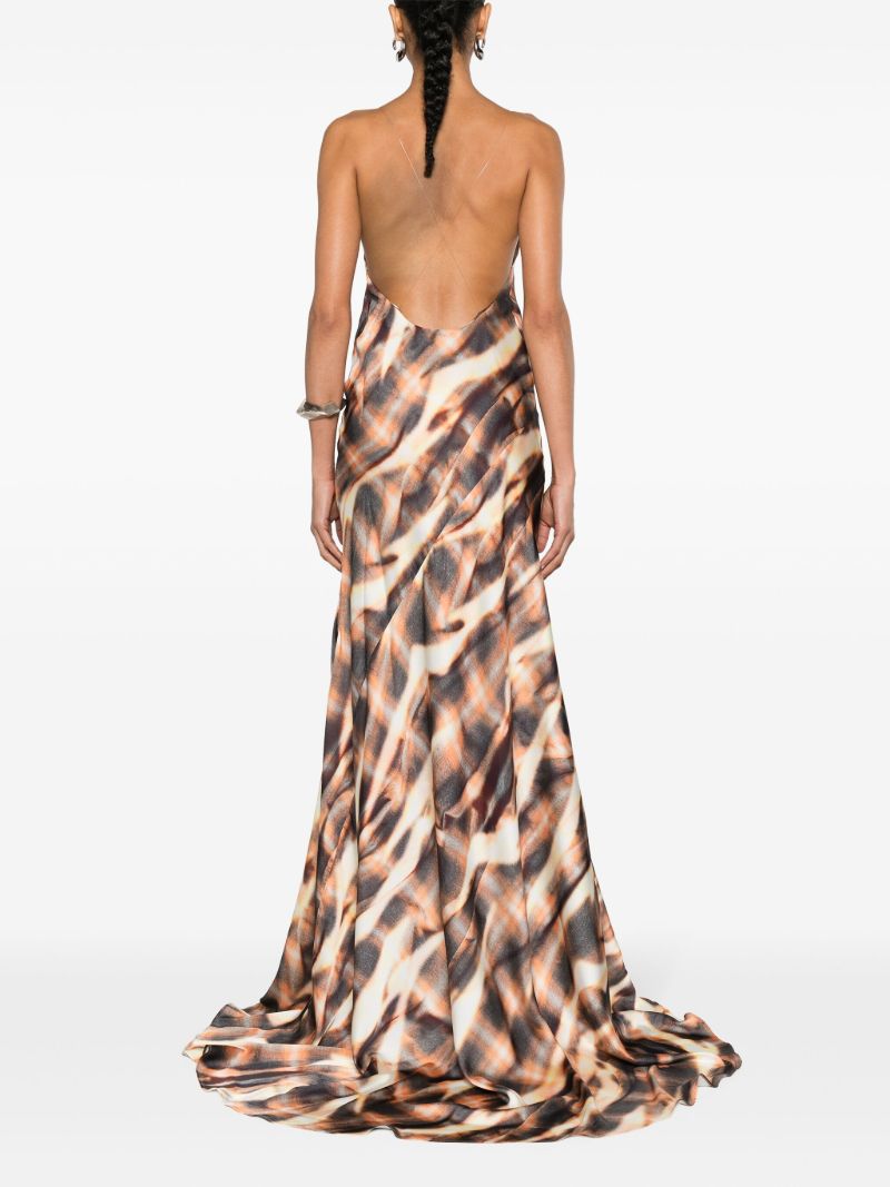 Brown Tie-dye Gown