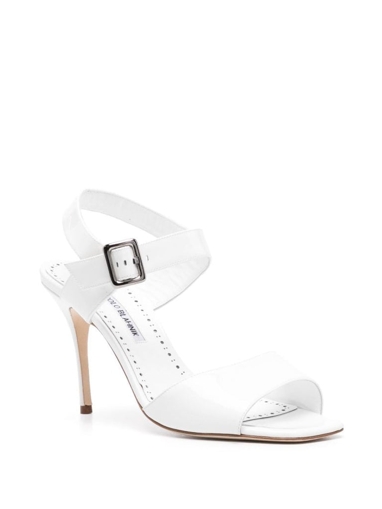 White Fairu 90mm Sandals