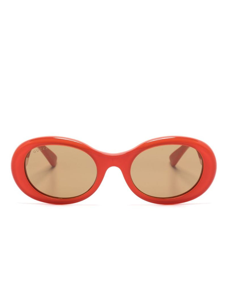 Orange Oval-frame Sunglasses