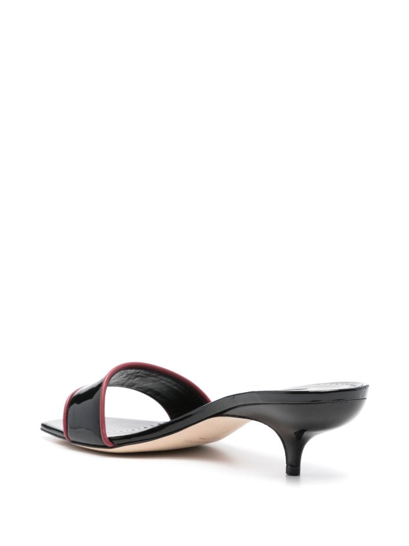 Black Helamu 50 Patent Leather Mules