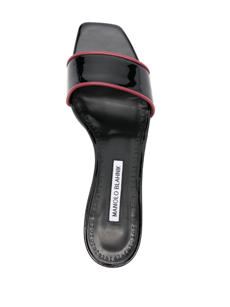 Black Helamu 50 Patent Leather Mules