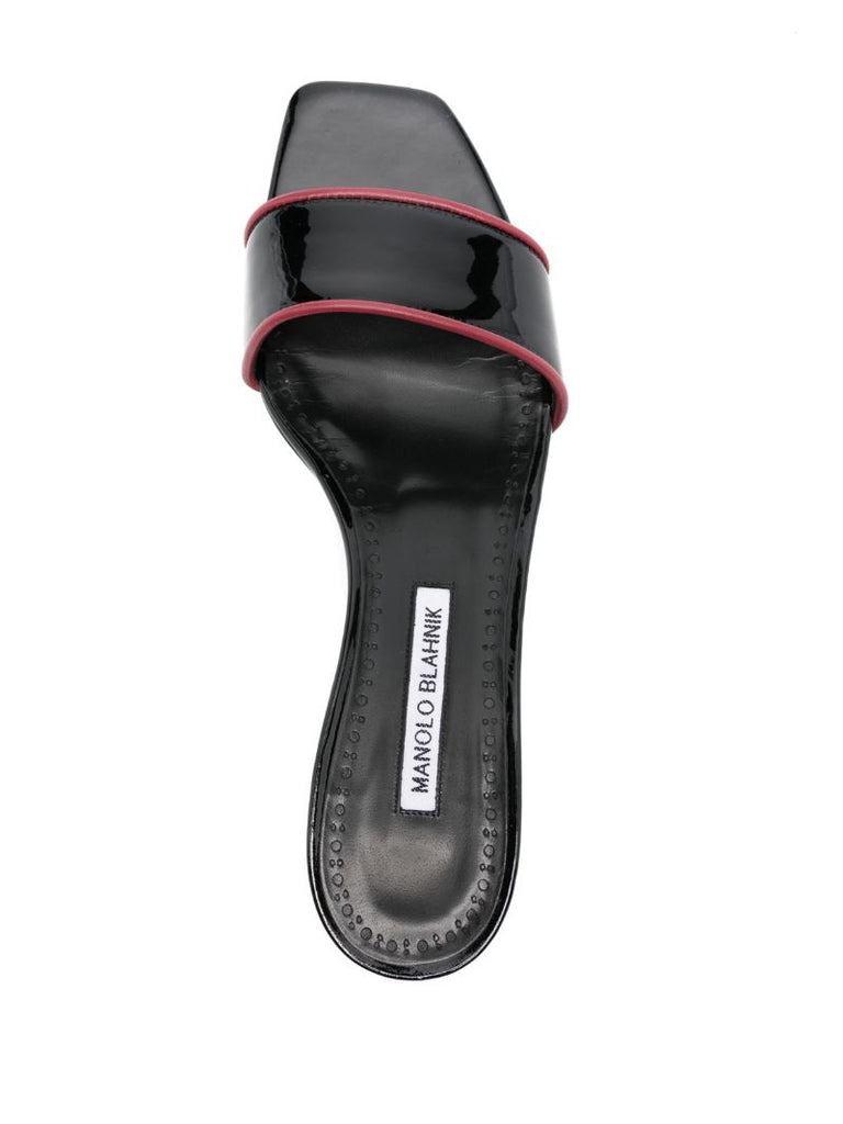 Black Helamu 50 Patent Leather Mules