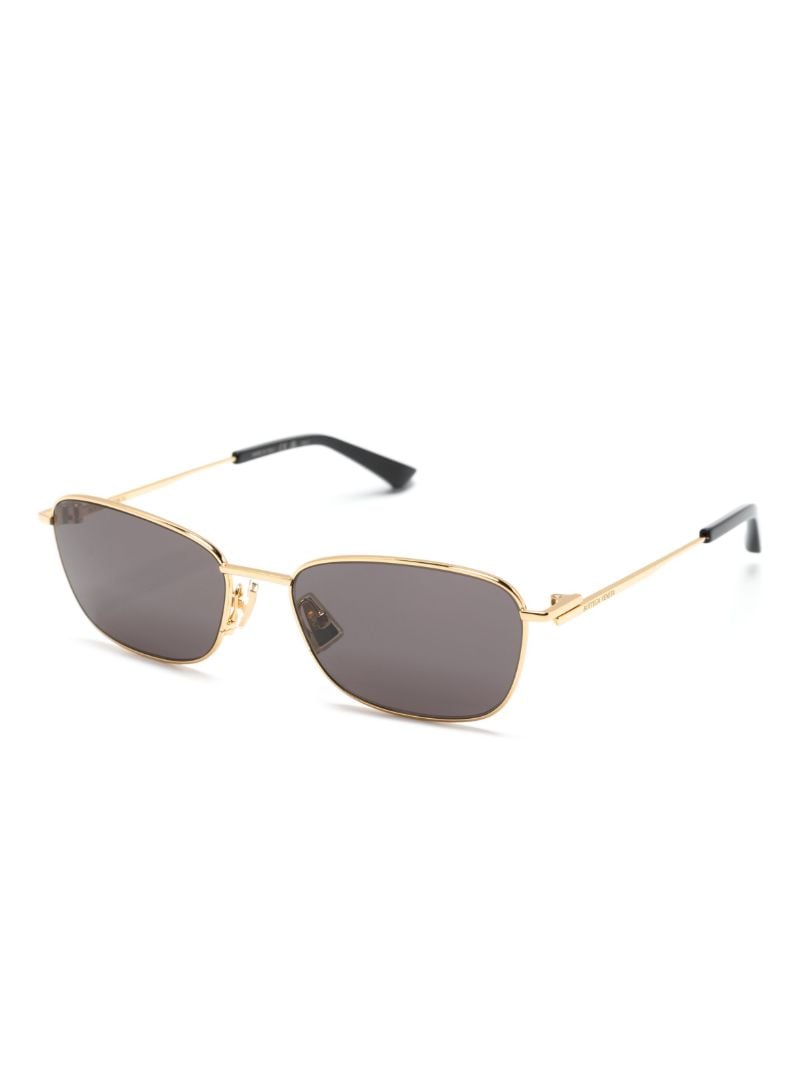 Gold-tone Split Knot Rectangle-frame Sunglasses