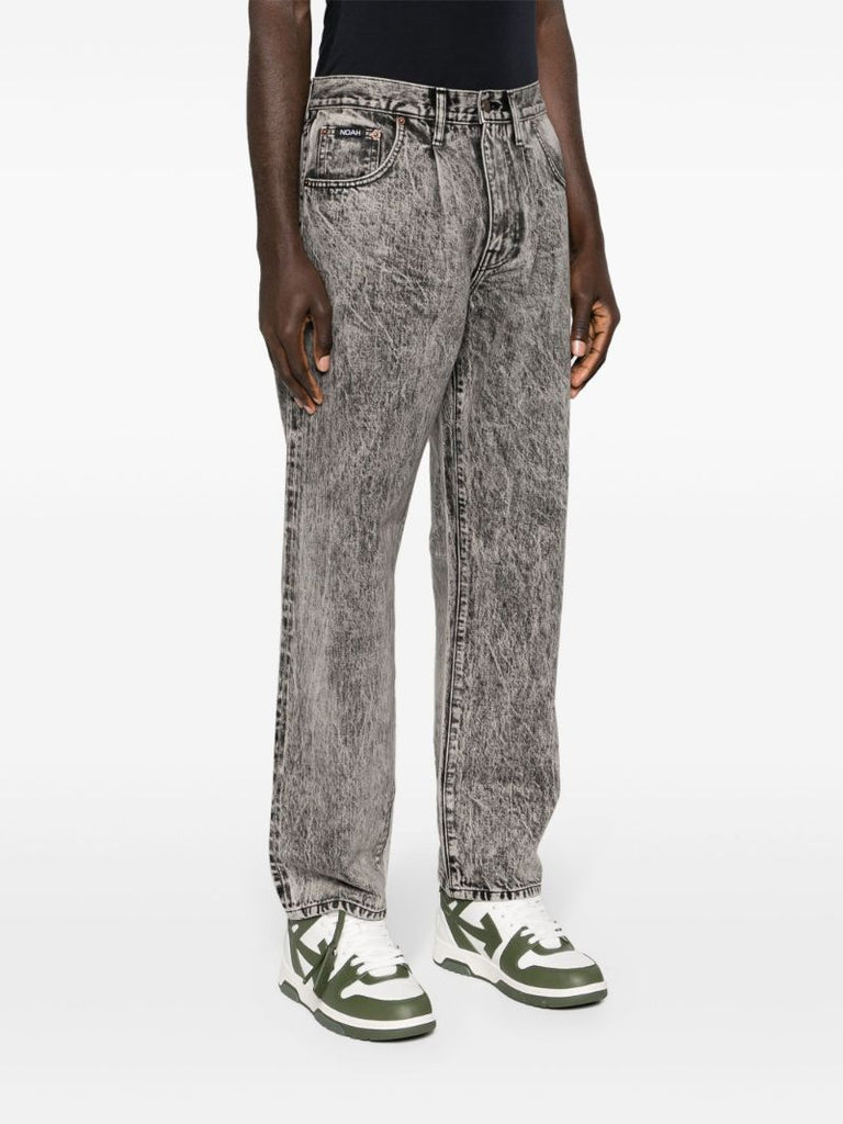 Black Mid-rise Straight-leg Jeans