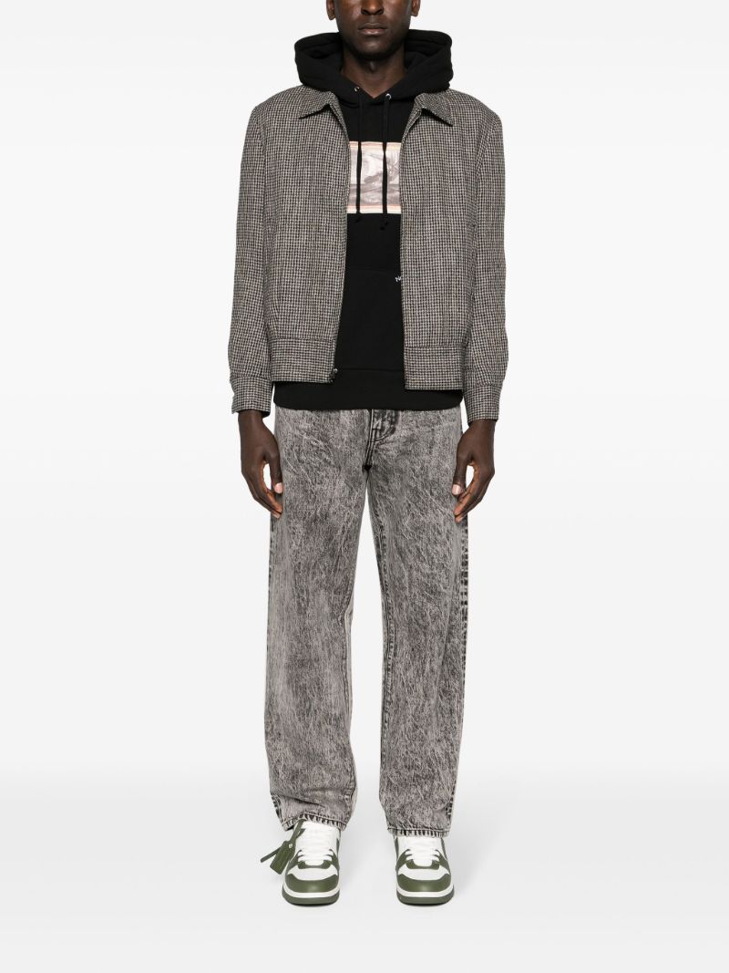 Black Mid-rise Straight-leg Jeans
