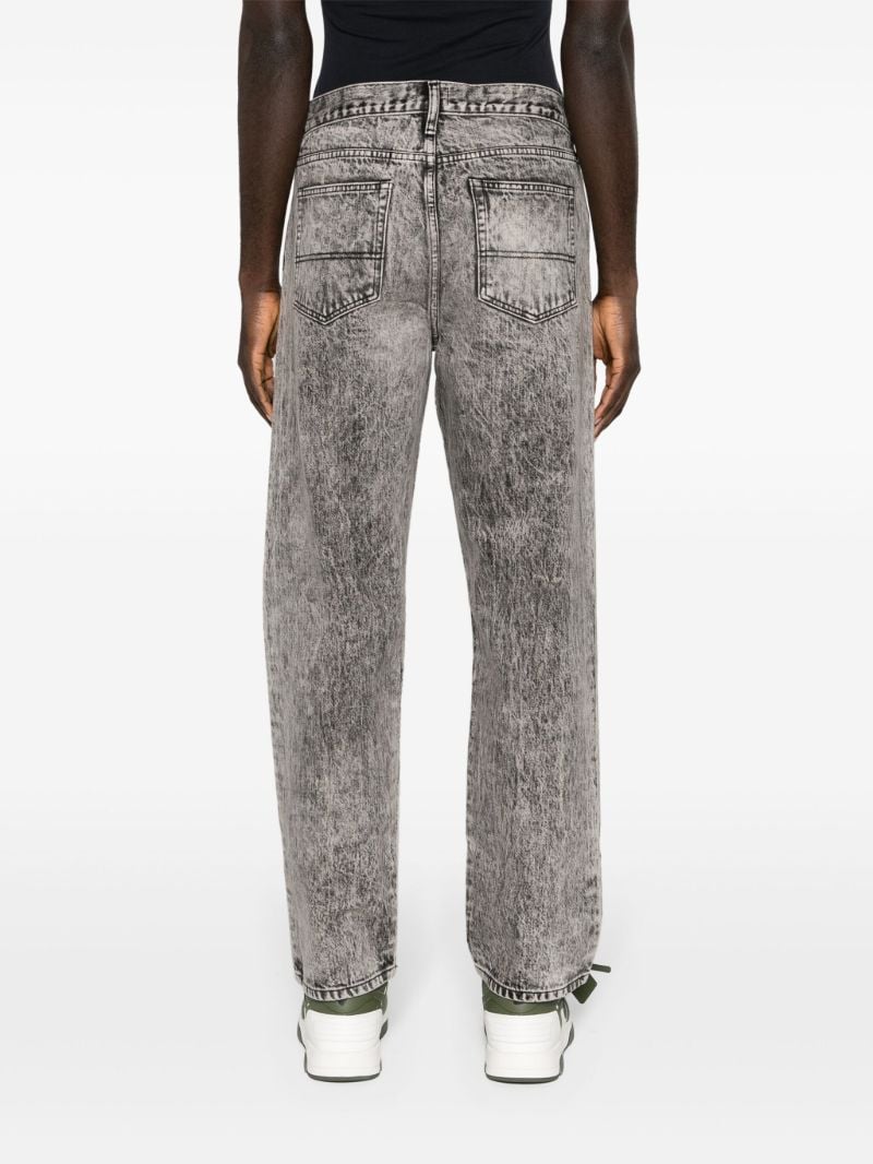 Black Mid-rise Straight-leg Jeans
