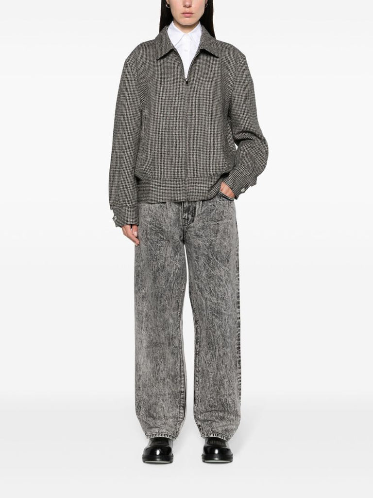 Black Mid-rise Straight-leg Jeans