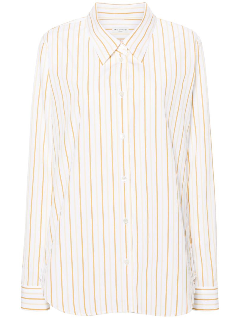 White Striped Cotton Shirt