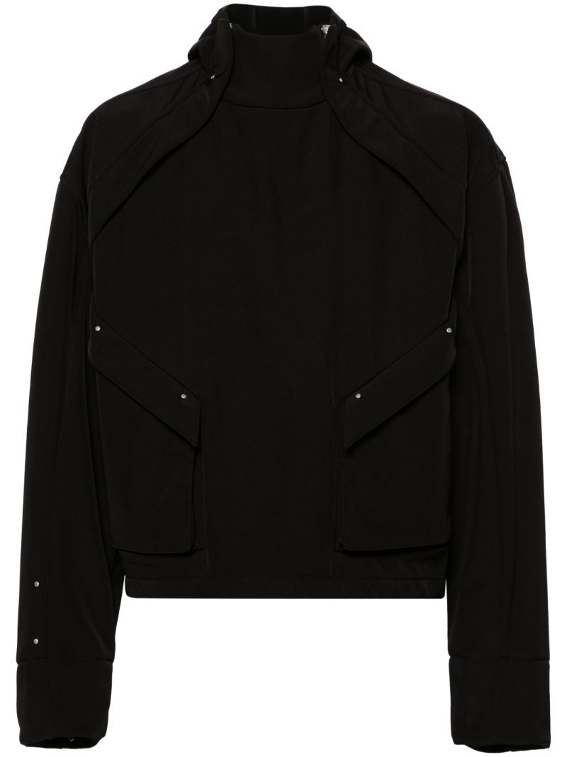 Black Spatio Hooded Anorak