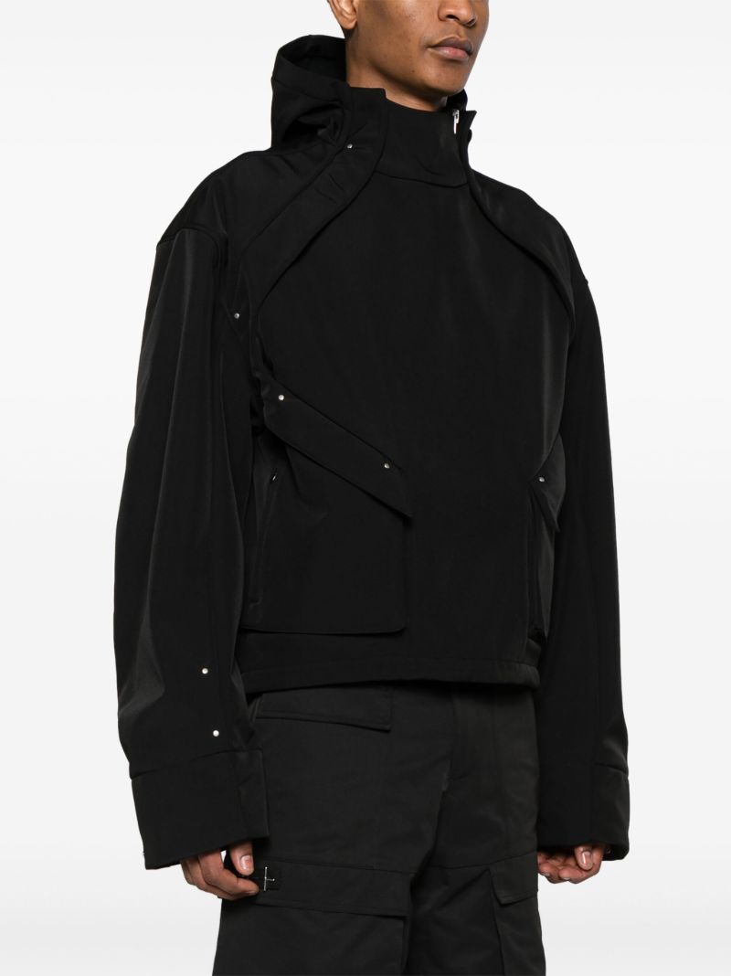 Black Spatio Hooded Anorak
