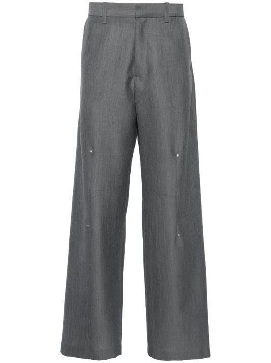 Grey Radial Tailored Trousers
