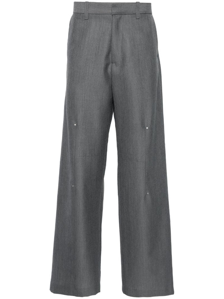 Grey Radial Tailored Trousers