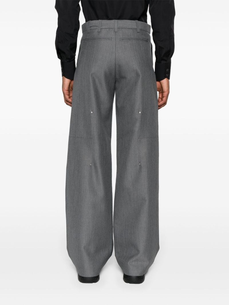 Grey Radial Tailored Trousers