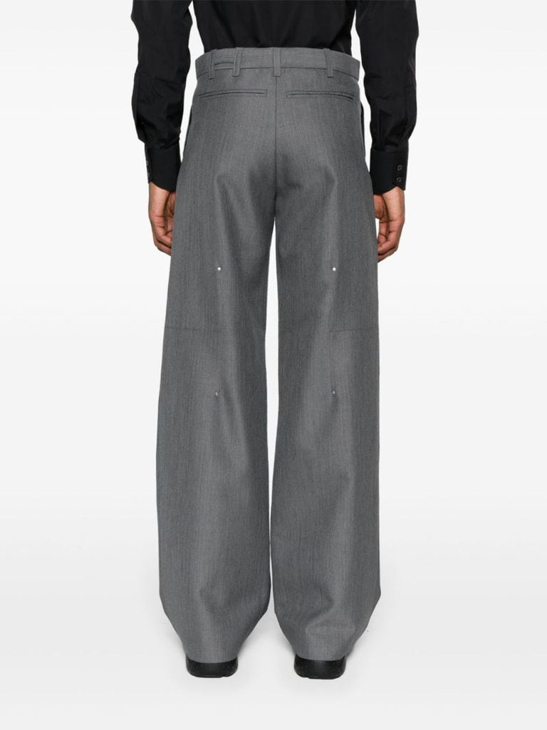 Grey Radial Tailored Trousers