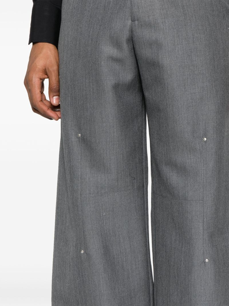 Grey Radial Tailored Trousers