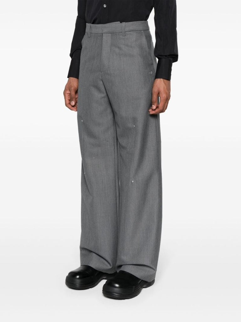 Grey Radial Tailored Trousers