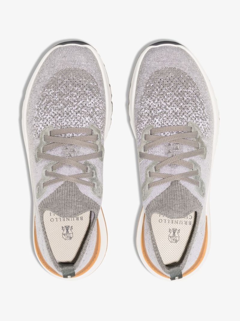 Grey Knit Sneakers