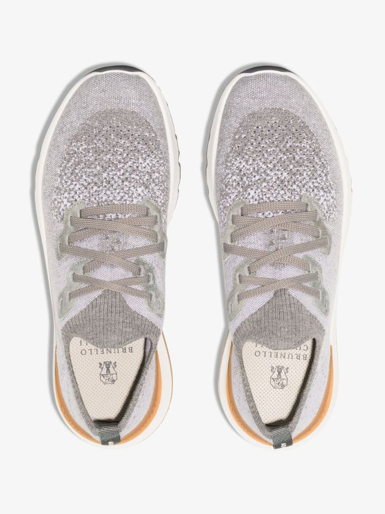 Grey Knit Sneakers