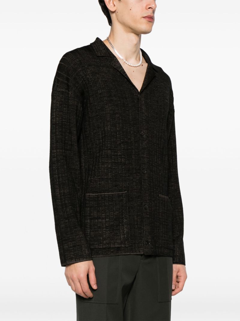 Black Torben Ribbed Knit Cardigan