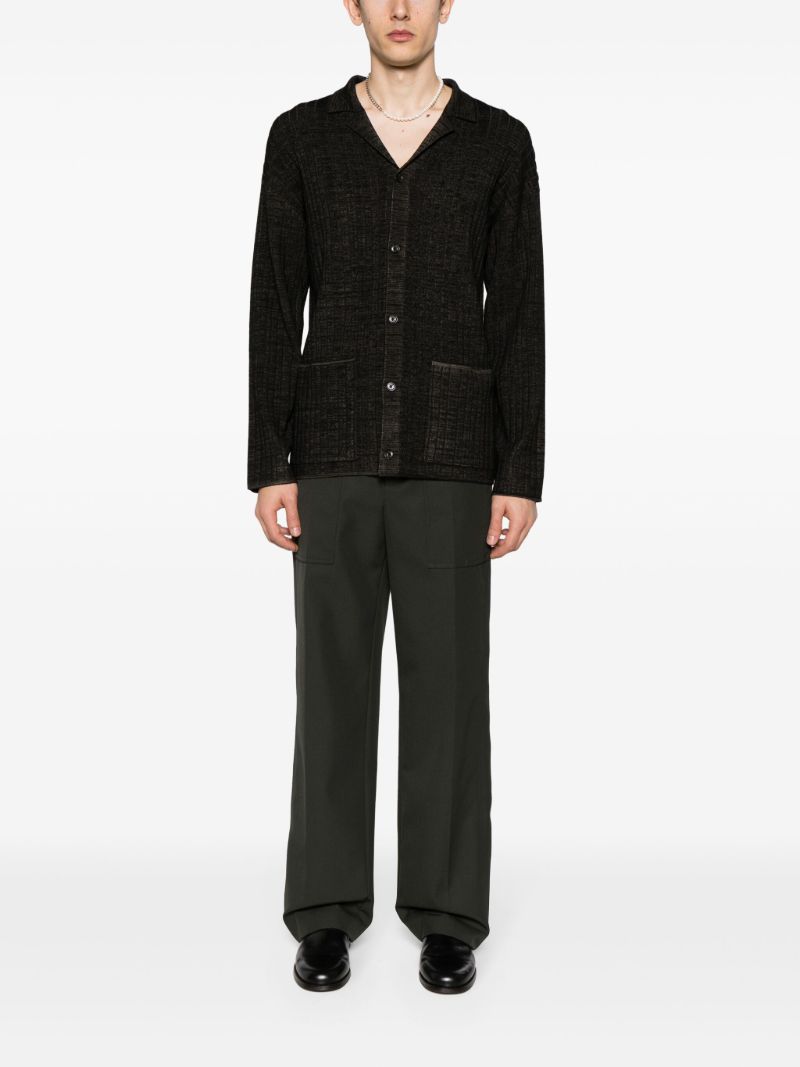 Black Torben Ribbed Knit Cardigan