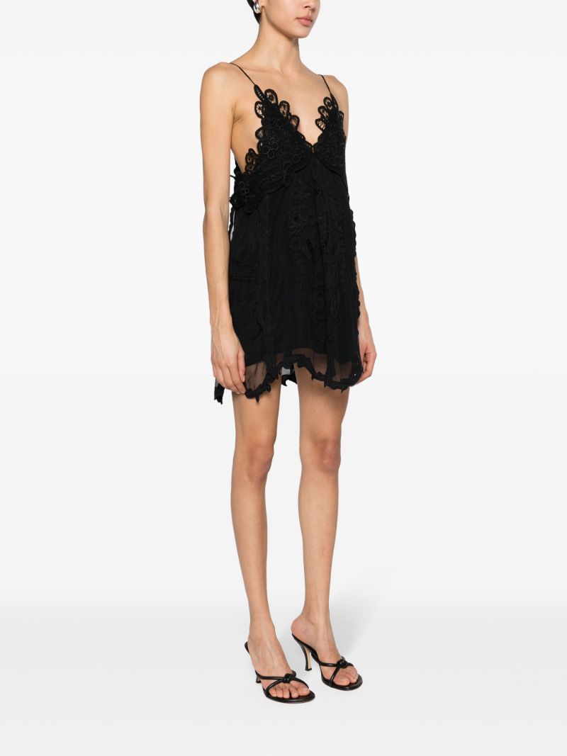Black Virginia Lace Mini Dress