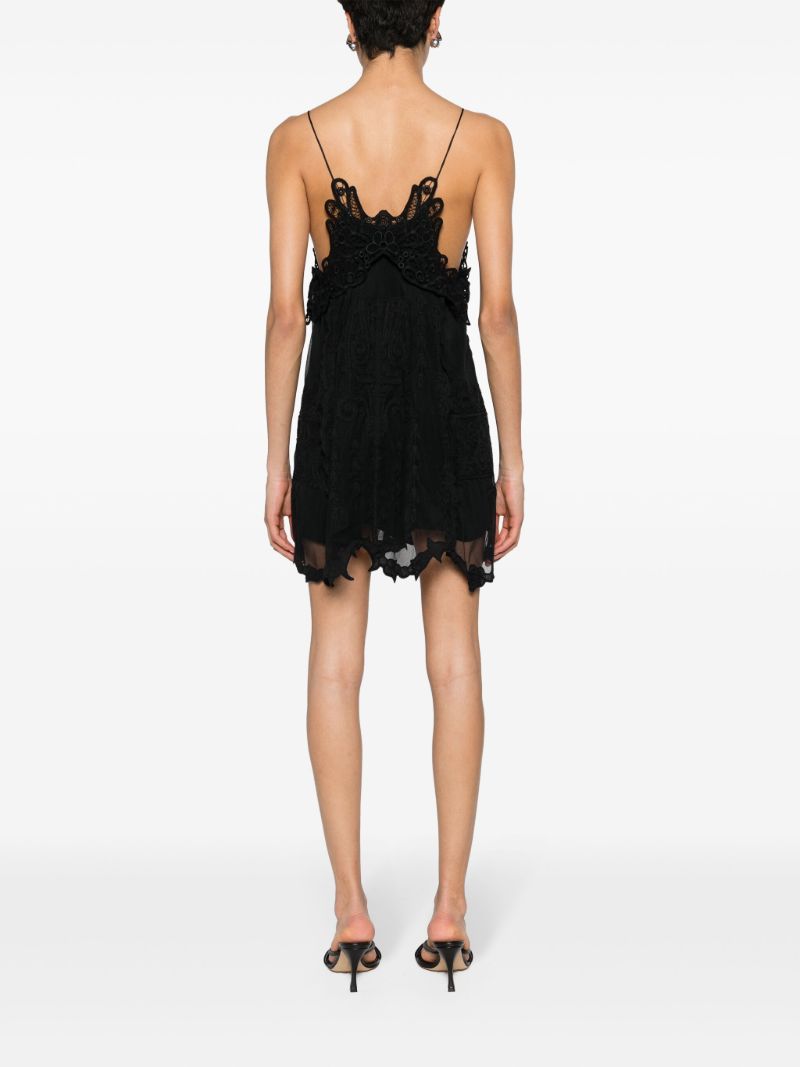 Black Virginia Lace Mini Dress