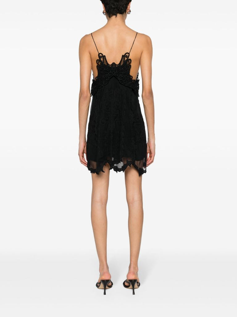 Black Virginia Lace Mini Dress