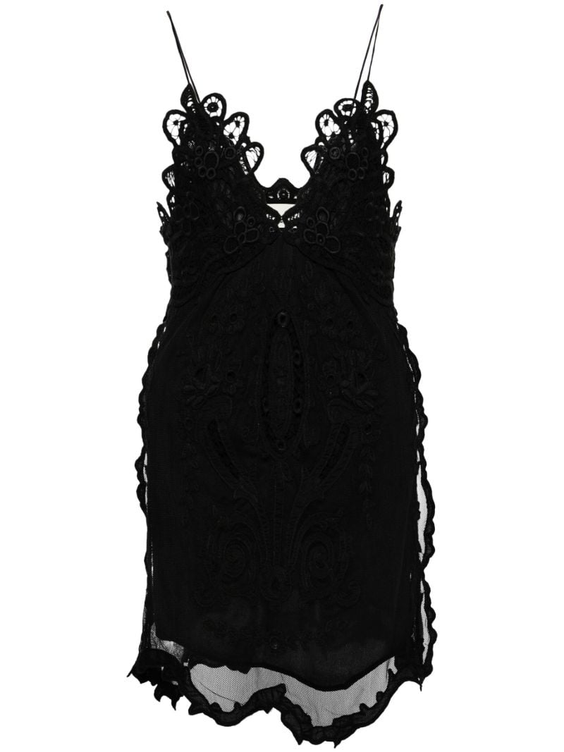Black Virginia Lace Mini Dress