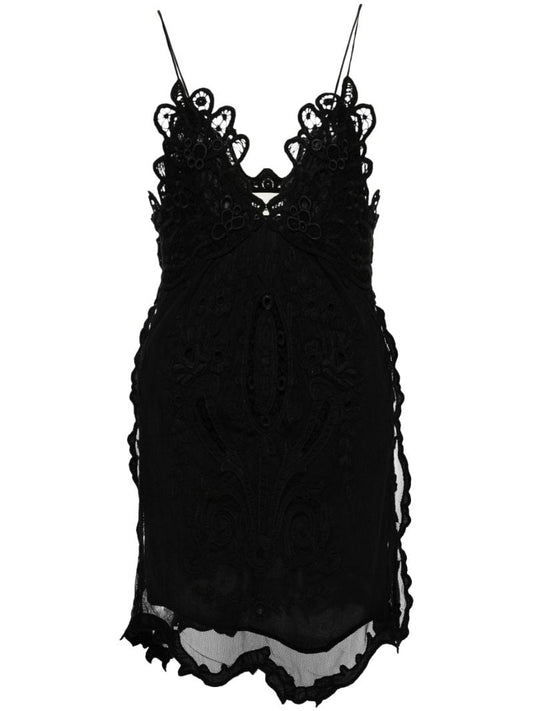 Black Virginia Lace Mini Dress