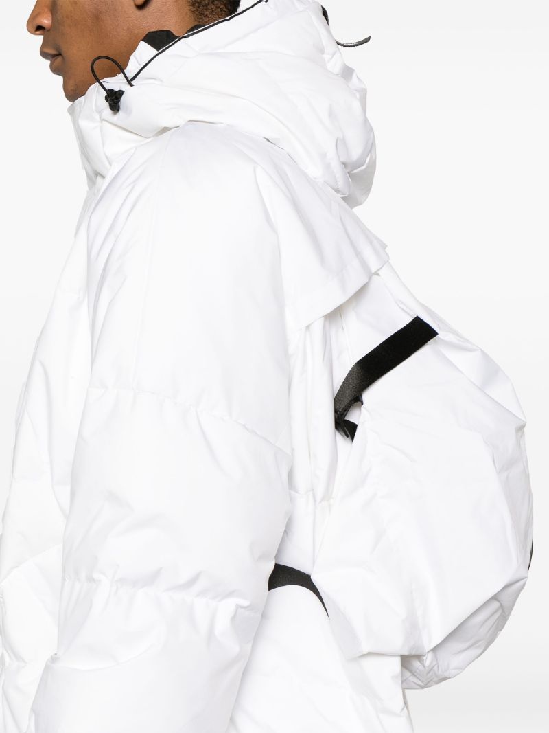 White Zenith Hooded Down Coat