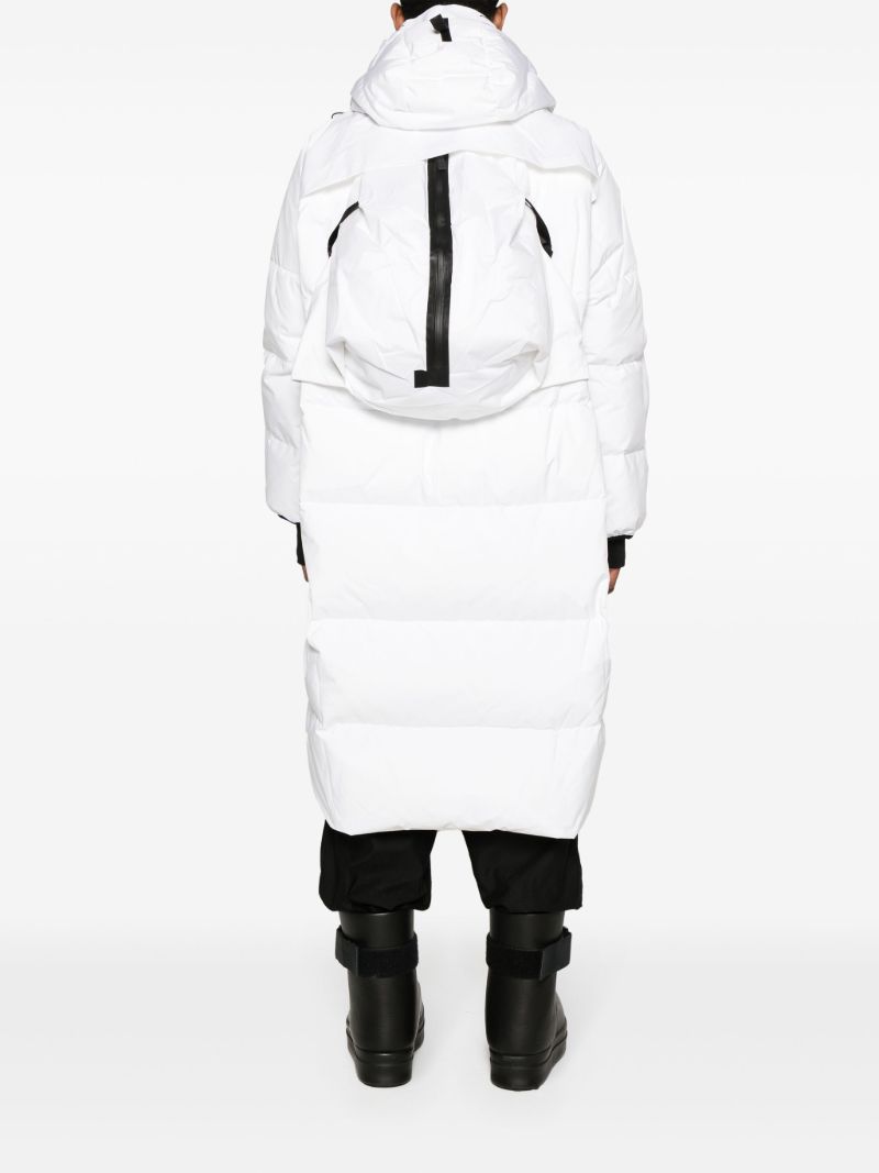 White Zenith Hooded Down Coat
