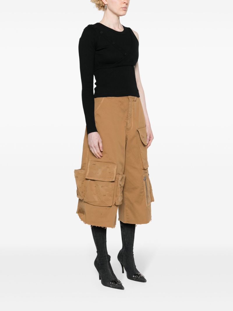 Black Asymmetric Cotton Top