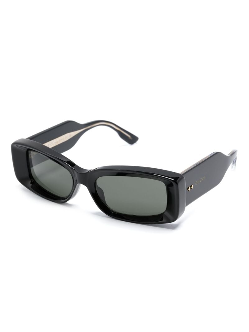 Black Rectangle-frame Sunglasses