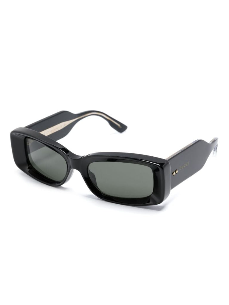 Black Rectangle-frame Sunglasses
