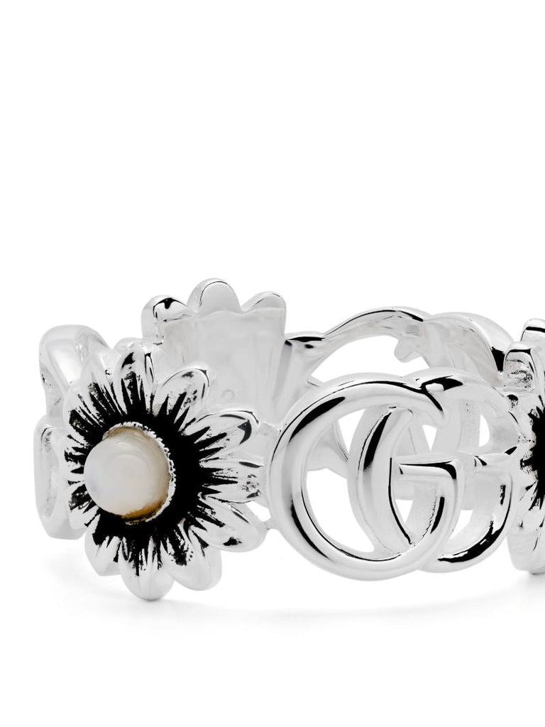 Sterling Silver Gg Marmont Ring