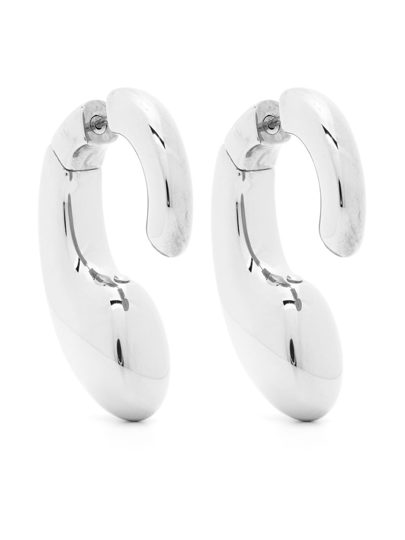 Silver-tone Drip Sculpted Earrings