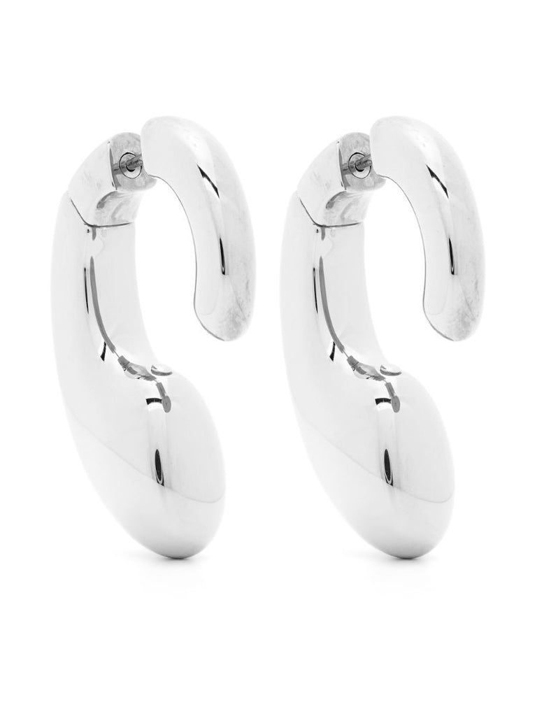 Silver-tone Drip Sculpted Earrings