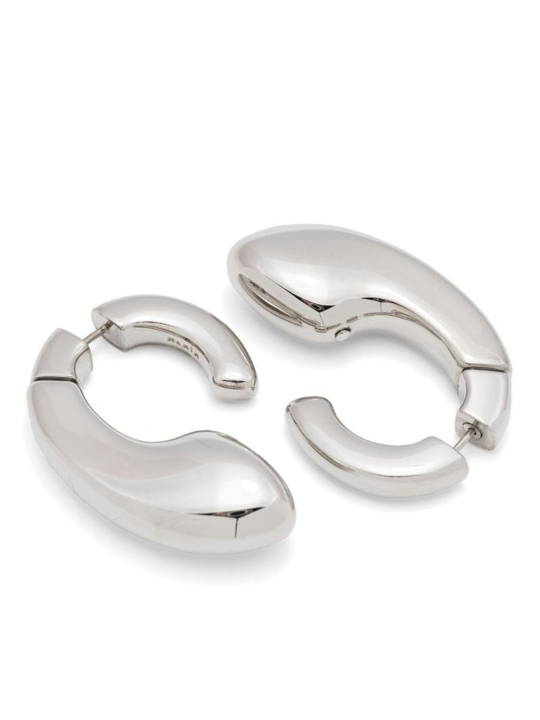 Silver-tone Drip Sculpted Earrings