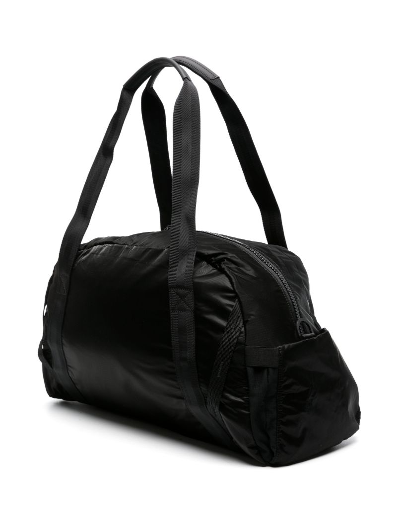 Black Logo Print Travel Bag