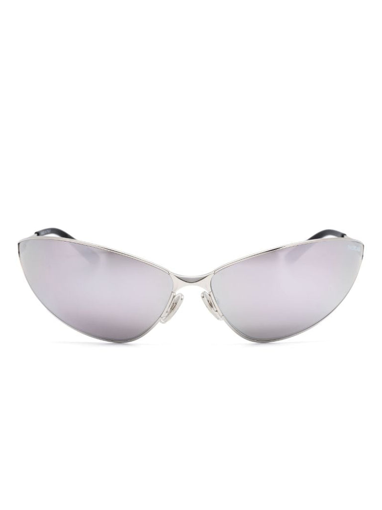 Silver Razor Cat-eye Sunglasses