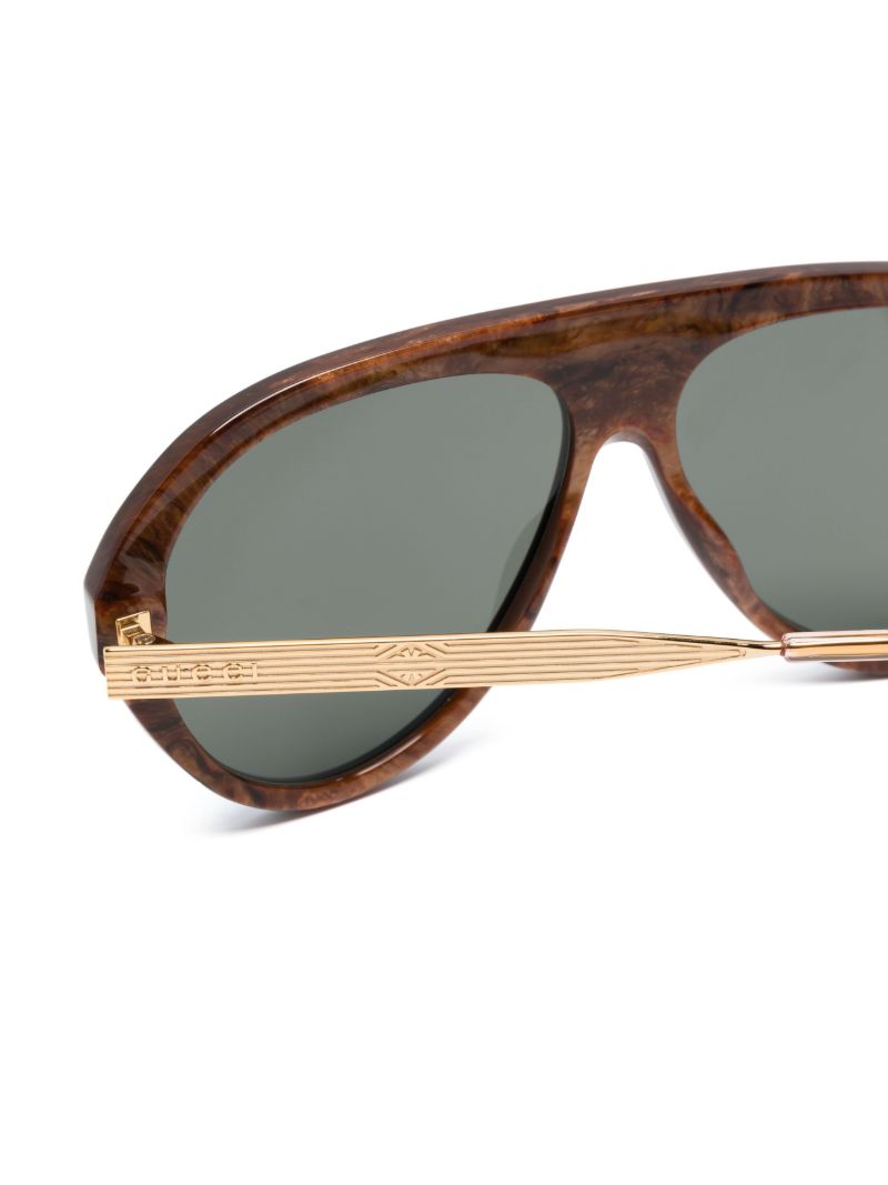 Black Navigator-frame Sunglasses