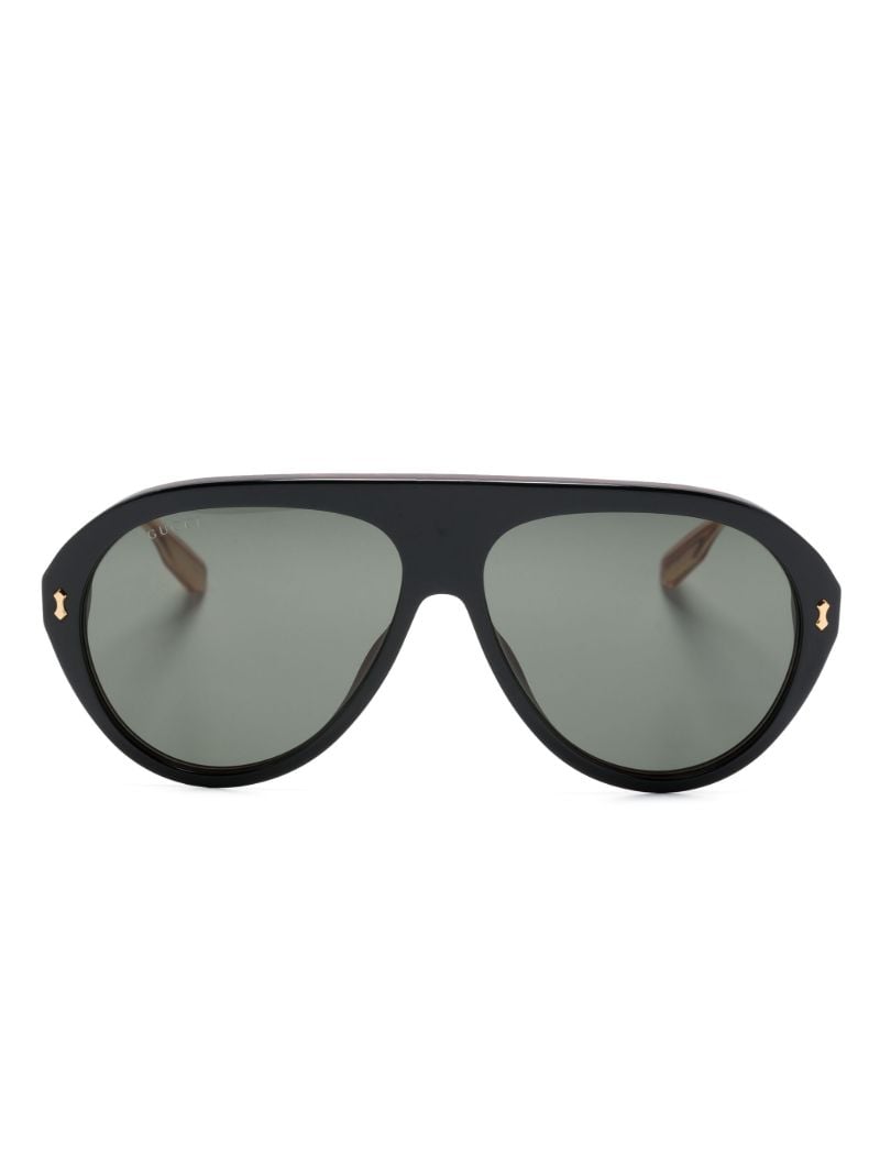Black Navigator-frame Sunglasses
