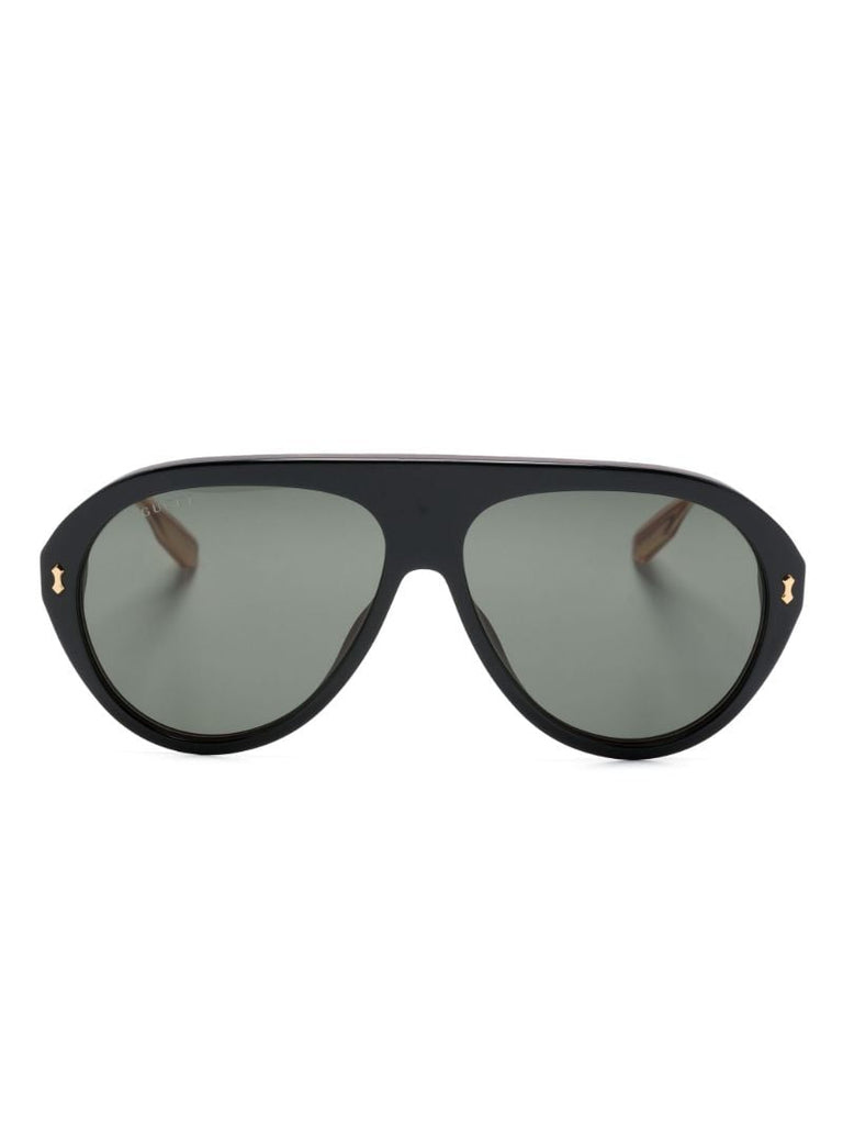 Black Navigator-frame Sunglasses