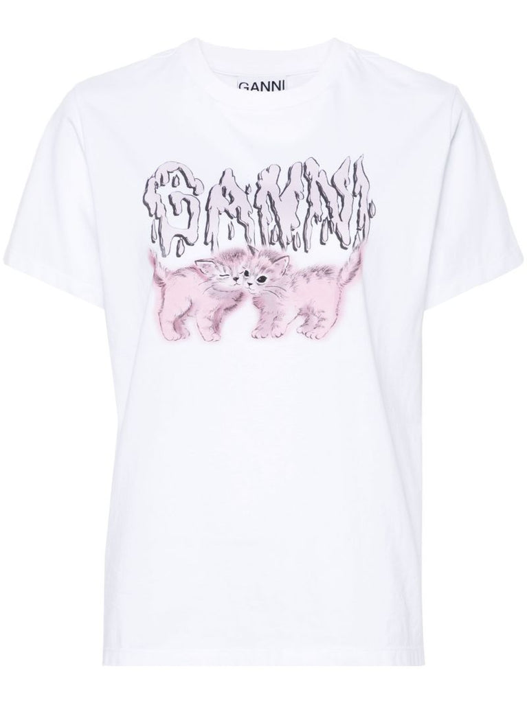 White Cats Cotton T-shirt