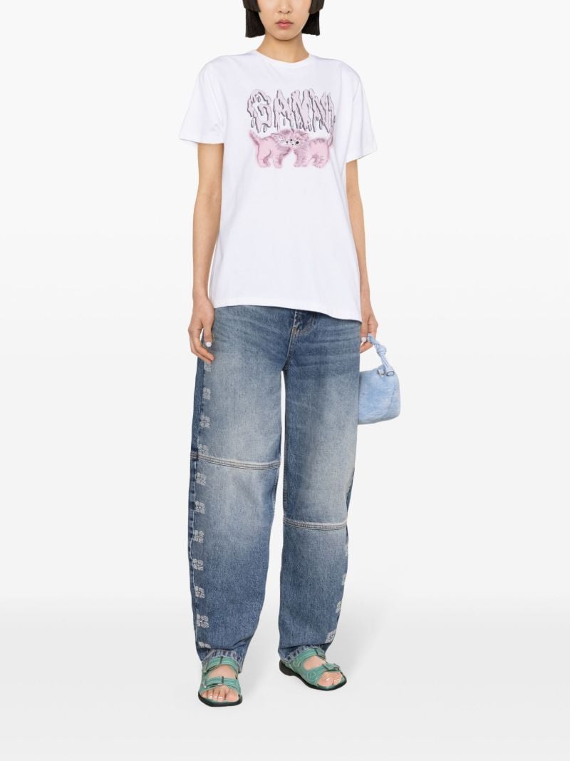 White Cats Cotton T-shirt