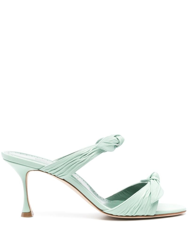 Green Lollo 70 Knot Mules